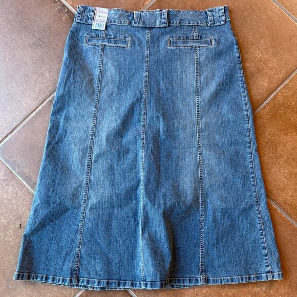Bandolino Blu Long Denim Midi Panel Skirt NWT Deadstock Retro Vintage(?) size 14 - Picture 8 of 8
